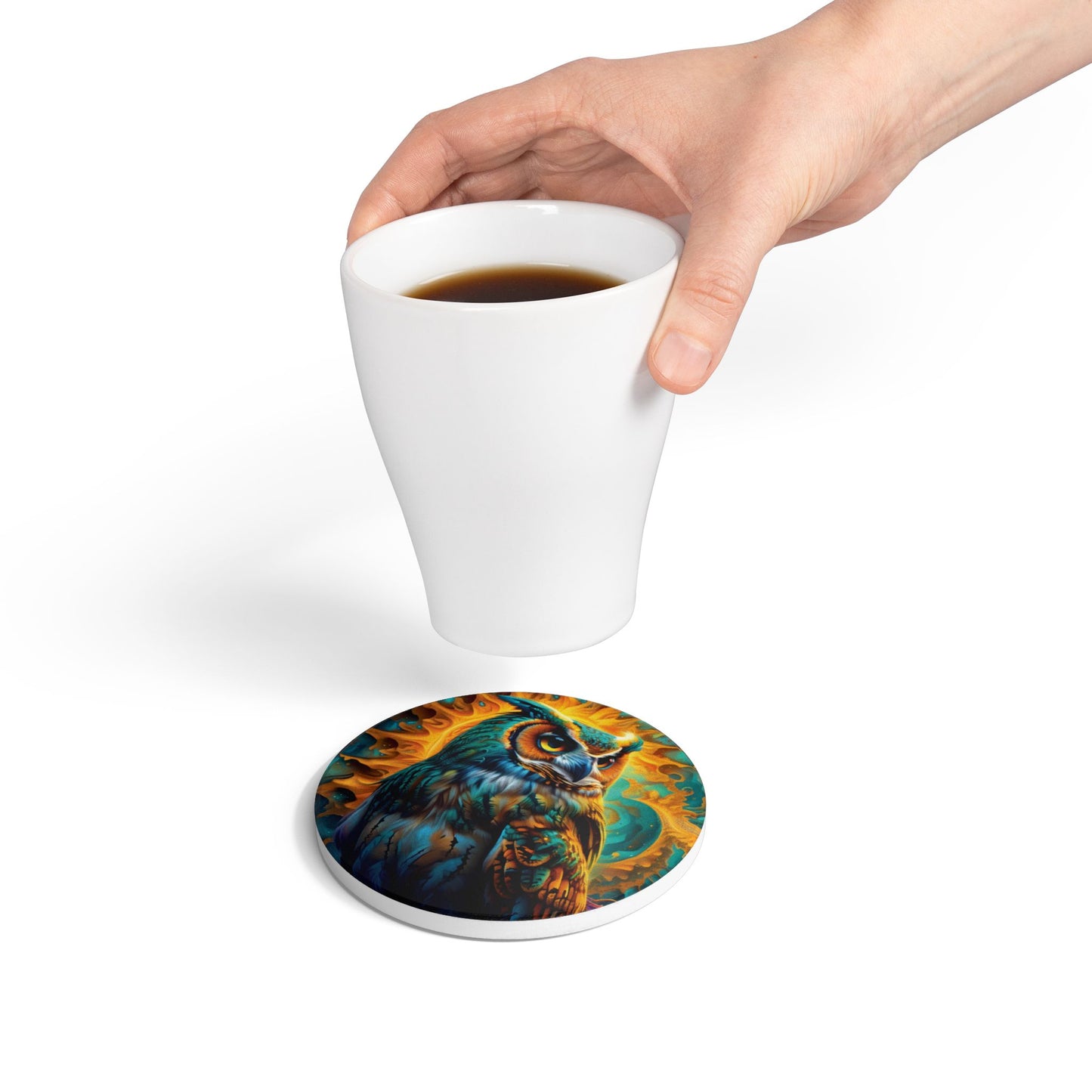 WISDOM AFLAME - Ceramic Coaster