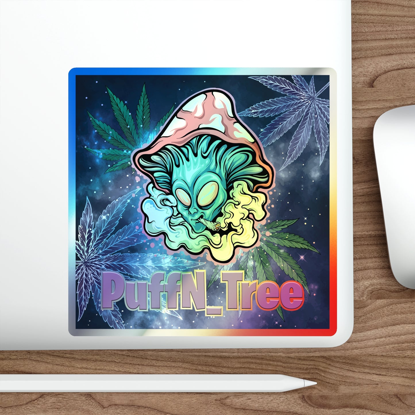 PuffN_Tree - Holographic Die-cut Stickers
