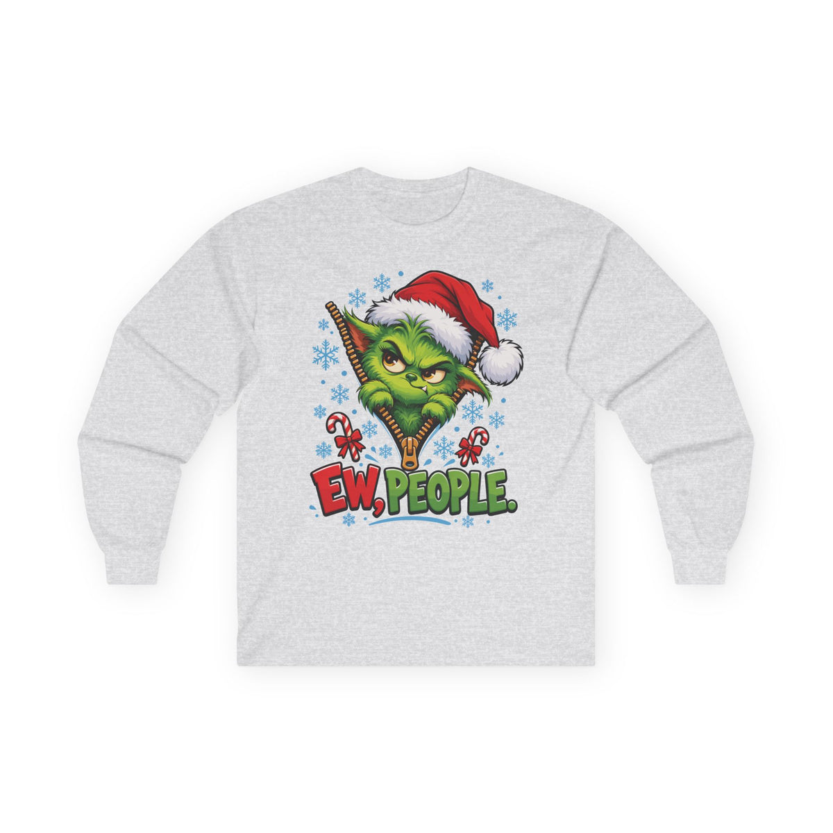 Bay Grinch Zipper - Unisex Ultra Cotton Long Sleeve Tee