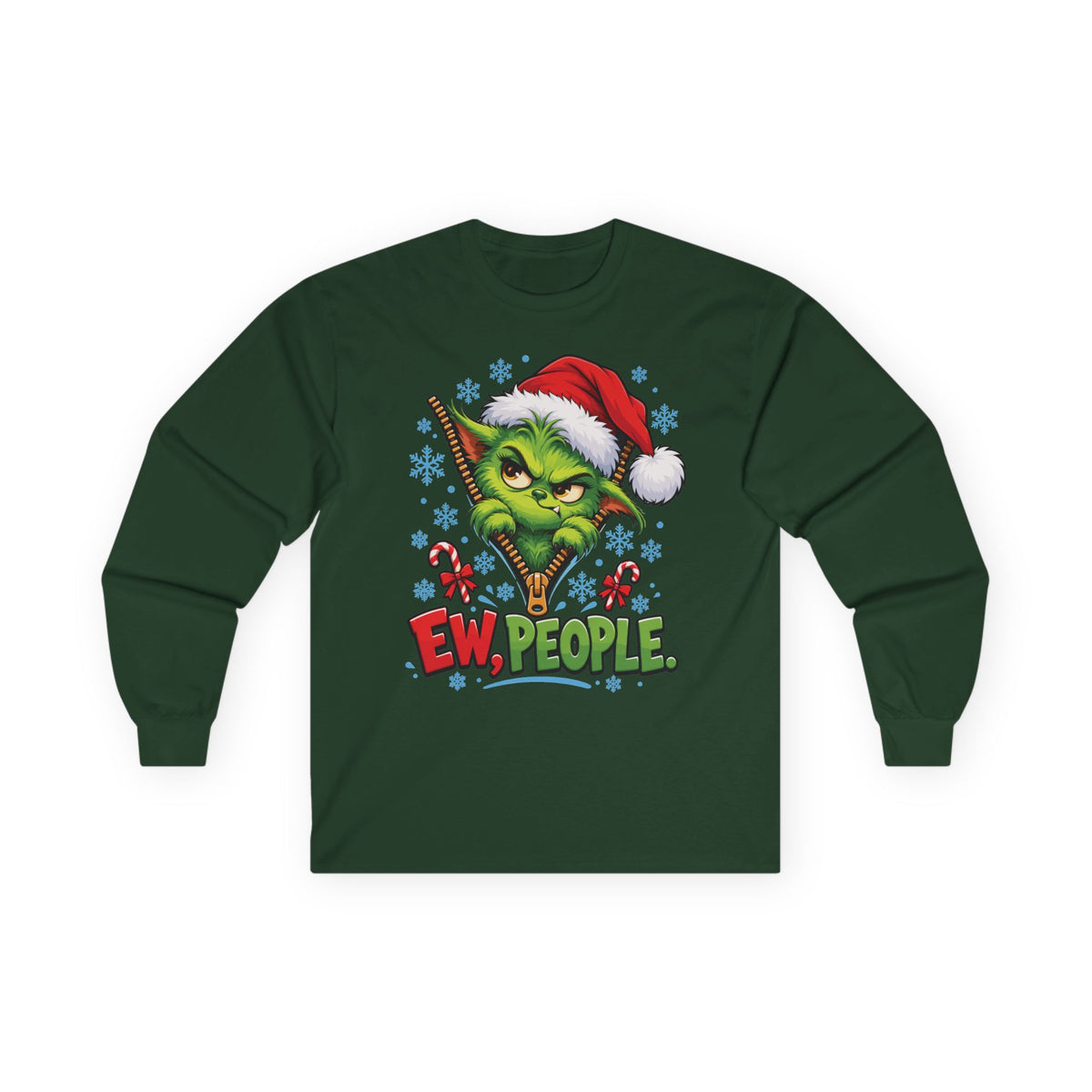Bay Grinch Zipper - Unisex Ultra Cotton Long Sleeve Tee