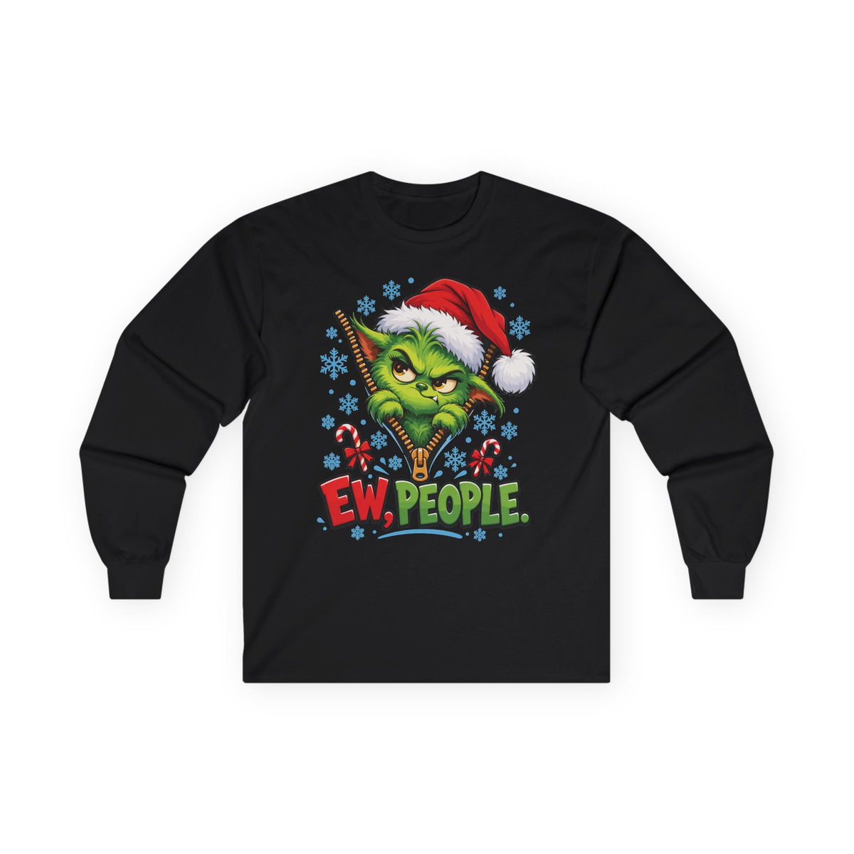 Bay Grinch Zipper - Unisex Ultra Cotton Long Sleeve Tee