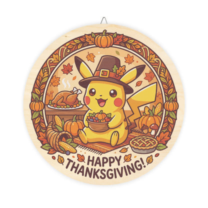Happy Thanksgiving Pika 12" Wood Signs