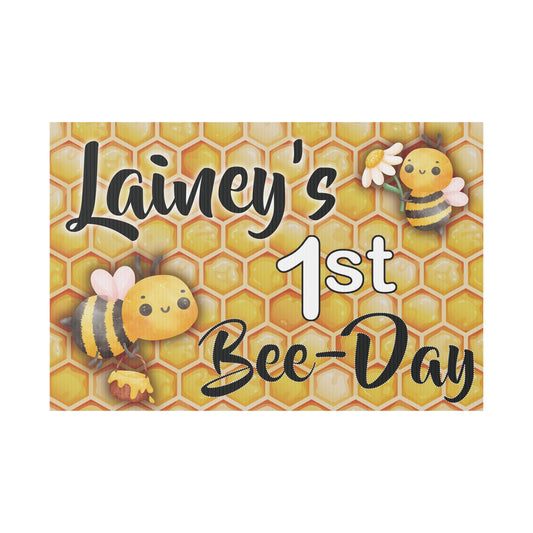 Lainey's 1st Birthday - Plastic Yard Sign