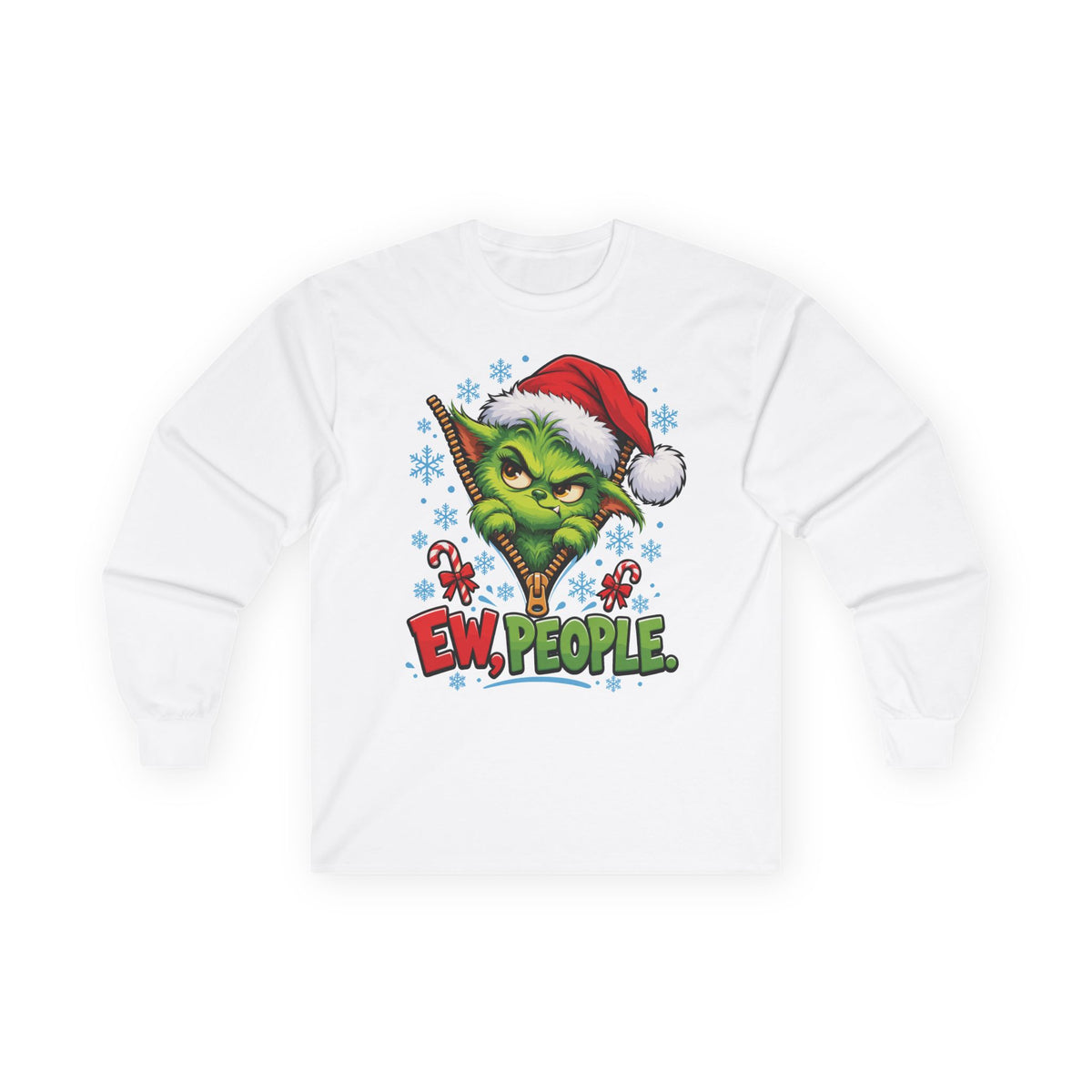 Bay Grinch Zipper - Unisex Ultra Cotton Long Sleeve Tee
