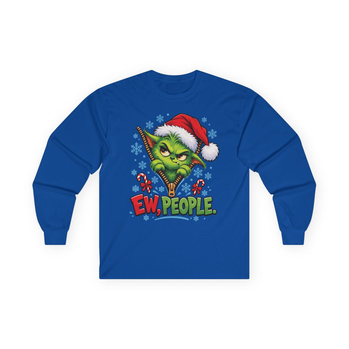 Bay Grinch Zipper - Unisex Ultra Cotton Long Sleeve Tee