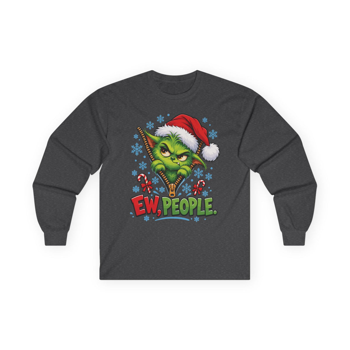 Bay Grinch Zipper - Unisex Ultra Cotton Long Sleeve Tee