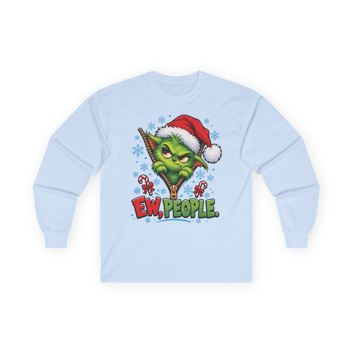 Bay Grinch Zipper - Unisex Ultra Cotton Long Sleeve Tee